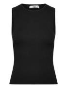 Mango Sleeveless Fitted Knitted Top Svart