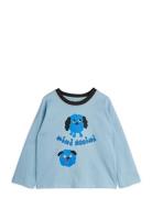 Mini Rodini Doggies Sp Ls Tee Blå