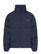 Calvin Klein Ls Quilted Bonded Channel Hd Puf Marinblå