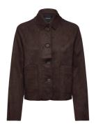 Vero Moda Vmhazelfelia Ls Faux Suede Jacket Brun