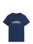Tommy Hilfiger Monotype Print Graphic T-Shirt Marinblå
