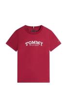 Tommy Hilfiger Monotype Print Graphic T-Shirt Röd