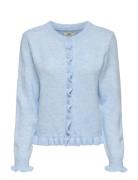 JDY Jdyletty L/S On Frill Cardigan Knt Noos Blå