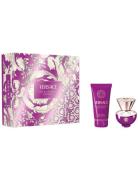 Versace Fragrance Gift Set Dylan Purple Edp + Body Lotion Lila