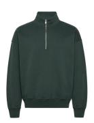 Abercrombie & Fitch Essential Half Zip Mock Grön