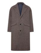 Weekday Over D Single-Breasted Wool Blend Coat Multi/patterned