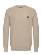 Lyle & Scott Engineered Rib Crew Neck Beige