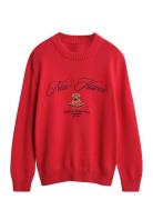 GANT Graphic Cotton C-Neck Röd