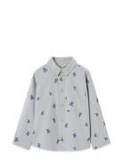 Garbo&Friends Micro Corduroy Long Sleeve Shirt Blå