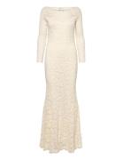 Rosemunde Rwdelicia Off-Shoulder Ls Long Brid Kräm