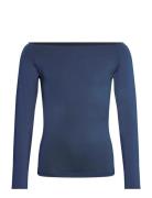 Rosemunde Kids Rkbillie Ls Off Shoulder T-Shirt Marinblå