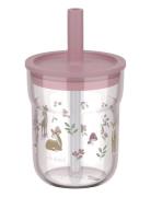 Mepal Børneglas Med Sugerør Mio Fairy Garden Rosa