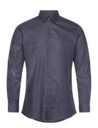 Selected Slhslim-Ethan Shirt Ls Aop Noos Marinblå