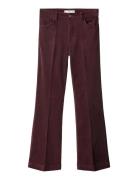 Mango Corduroy Flared Jeans Burgundy