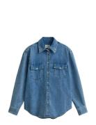 GANT Rel Denim Pocket Ls Shirt Blå