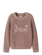 Lil'Atelier Nmfemlen Emb Knit Lil Rosa