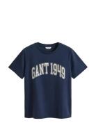 GANT Graphic Ss T-Shirt Marinblå