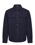 Polo Ralph Lauren Double-Faced Wool-Blend Shirt Jacket Marinblå