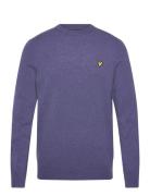 Lyle & Scott Lambswool Blend Crew Neck Jumper Lila
