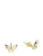 Timi Of Sweden Emberly - Mini Butterfly Stud Earrings Guld