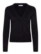 Mango Knitted Braided Cardigan Svart