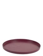 Present Time Tray Servir Round Extra Small Burgundy