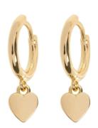 Timi Of Sweden Sutton - Classic Heart Hoop Earrings Guld