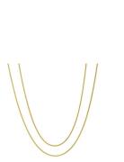 Timi Of Sweden Silvia - Double Snake Chain Necklace Stainless Ste Guld