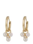 SNÖ Of Sweden Eira Tripple Pearl Ring Ear G/White - Guld