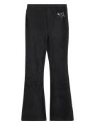 Lindex Trousers Flare Velour Holiday Svart