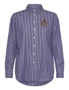 Lauren Ralph Lauren Relaxed Fit Striped Broadcloth Shirt Blå