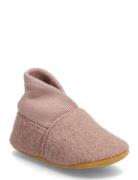 En Fant Wool Slippers W. Rib Rosa