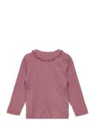 En Fant T-Shirt Ls Pointelle Rosa