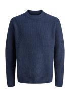 Jack & J S Joryork Ollie Knit Crew Neck Marinblå