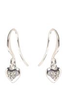 Pilgrim Vilja Crystal Heart Earrings Silver-Plated Silver