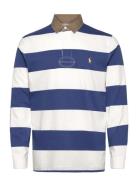 Polo Ralph Lauren Classic Fit Khaki-Collar Rugby Shirt Blå