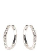 Pilgrim Edurne Crystal Hoop Earrings Silver-Plated Silver