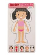 Barbo Leksaker Wooden Layer Body Puzzle - Girl Rosa