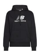 New Balance Essentials Stacked Logo Hoodie Svart