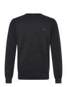 Fred Perry Pique Stitch Jumper Marinblå