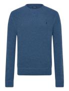 Polo Ralph Lauren Waffle-Knit Wool-Cotton Sweater Blå