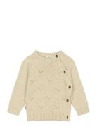 Petit Piao Ppdaqa Fold Over Knit Beige