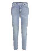 Mango Claudia Slim-Fit Cropped Jeans Blå