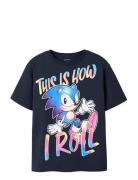 Name It Nkmdarius Sonic Nreg Ss Top Box Sky Marinblå