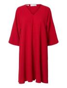 Selected Slfamida 3/4 Short Dress B Röd
