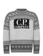 C.P. Company Wool Jacquared Logo Knit Vit